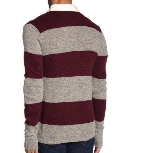 Slate & Stone Rugby Stripe Polo Sweater - Picture 2 of 6